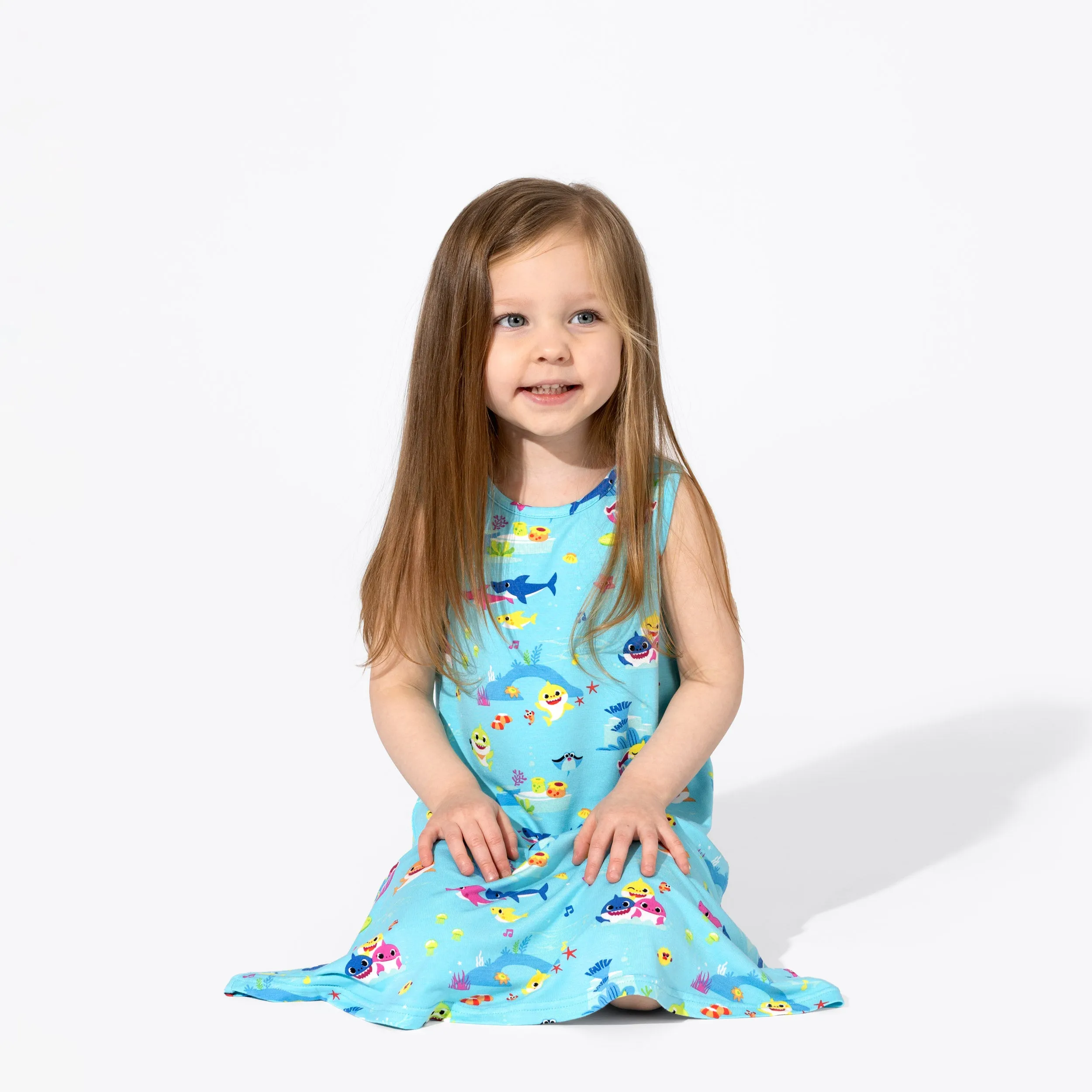 Baby Shark Bamboo Girls' Sleeveless Dress