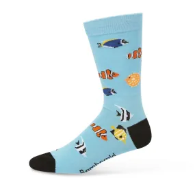 Bamboozld: Mens Aquarium Bright Blue Bamboo Sock