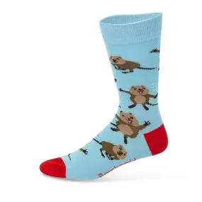 Bamboozld: Mens Quokka Sky Blue Bamboo Sock