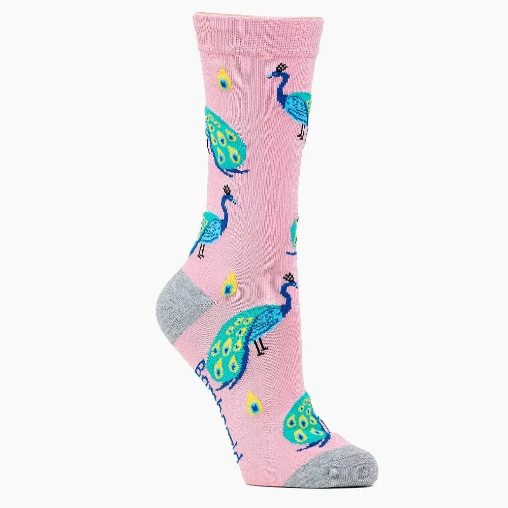 Bamboozld: Womens Peacock Pink Bamboo Sock