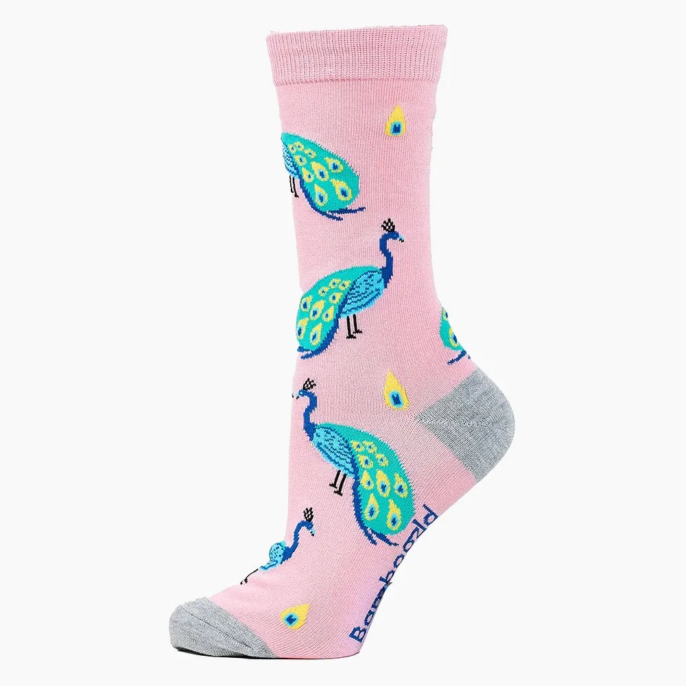 Bamboozld: Womens Peacock Pink Bamboo Sock