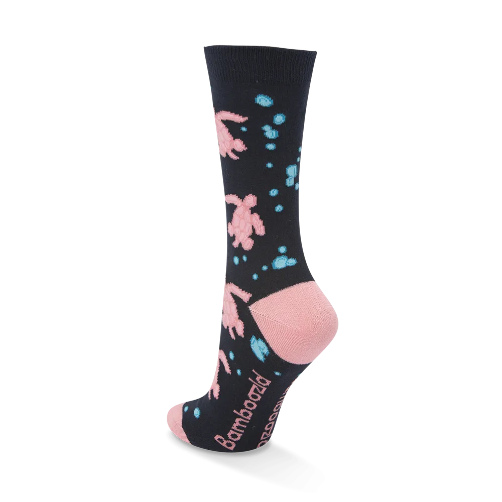 Bamboozld: Womens Sea Turtle Navy Bamboo Sock