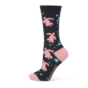 Bamboozld: Womens Sea Turtle Navy Bamboo Sock