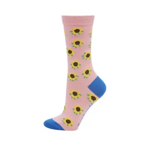 Bamboozld: Womens Sunny Dayz Pink Bamboo Sock