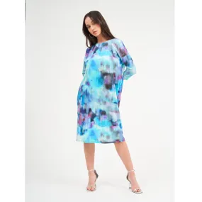 Blue Tye Dye Square Dress by DF