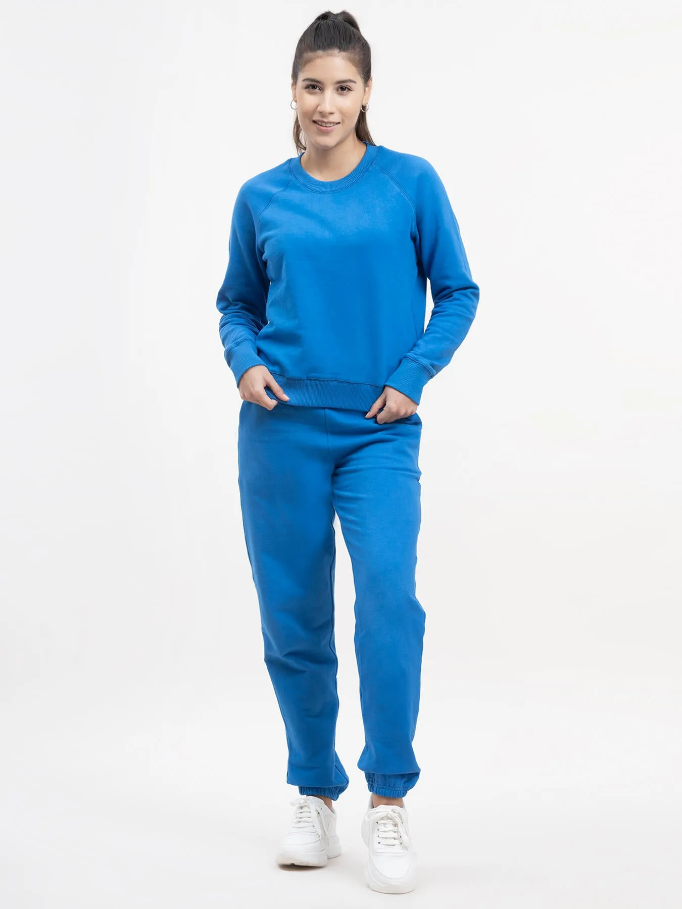 Cotton Roundneck Sweatshirt - Royal Blue