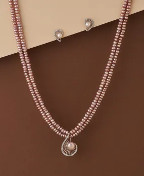 Elegant Real Pearl Necklace Set