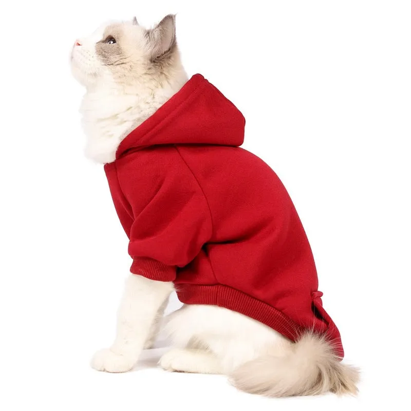 Fleece Pet Hoodies Cats & Dogs