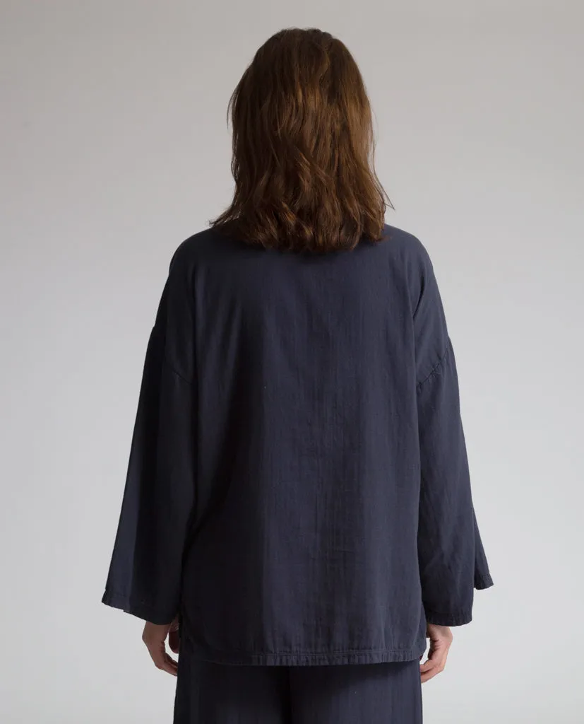 Florrie Organic Cotton Shirt In Navy