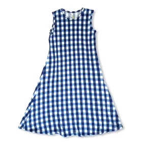 Gingham Bamboo Girls' Sleeveless Dress