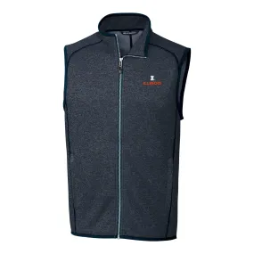 Illinois Fighting Illini Cutter & Buck Men's Mainsail Full Zip Vest