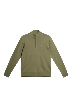 Kian Zipped Sweater / Oil Green