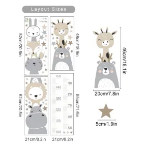 Measurement Animals Wall Sticker