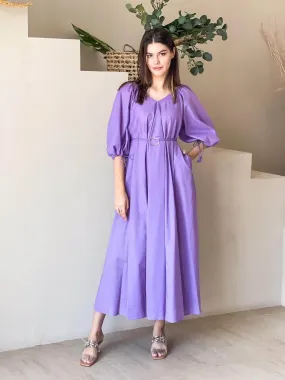 Odessa Cotton Dress In Lavender