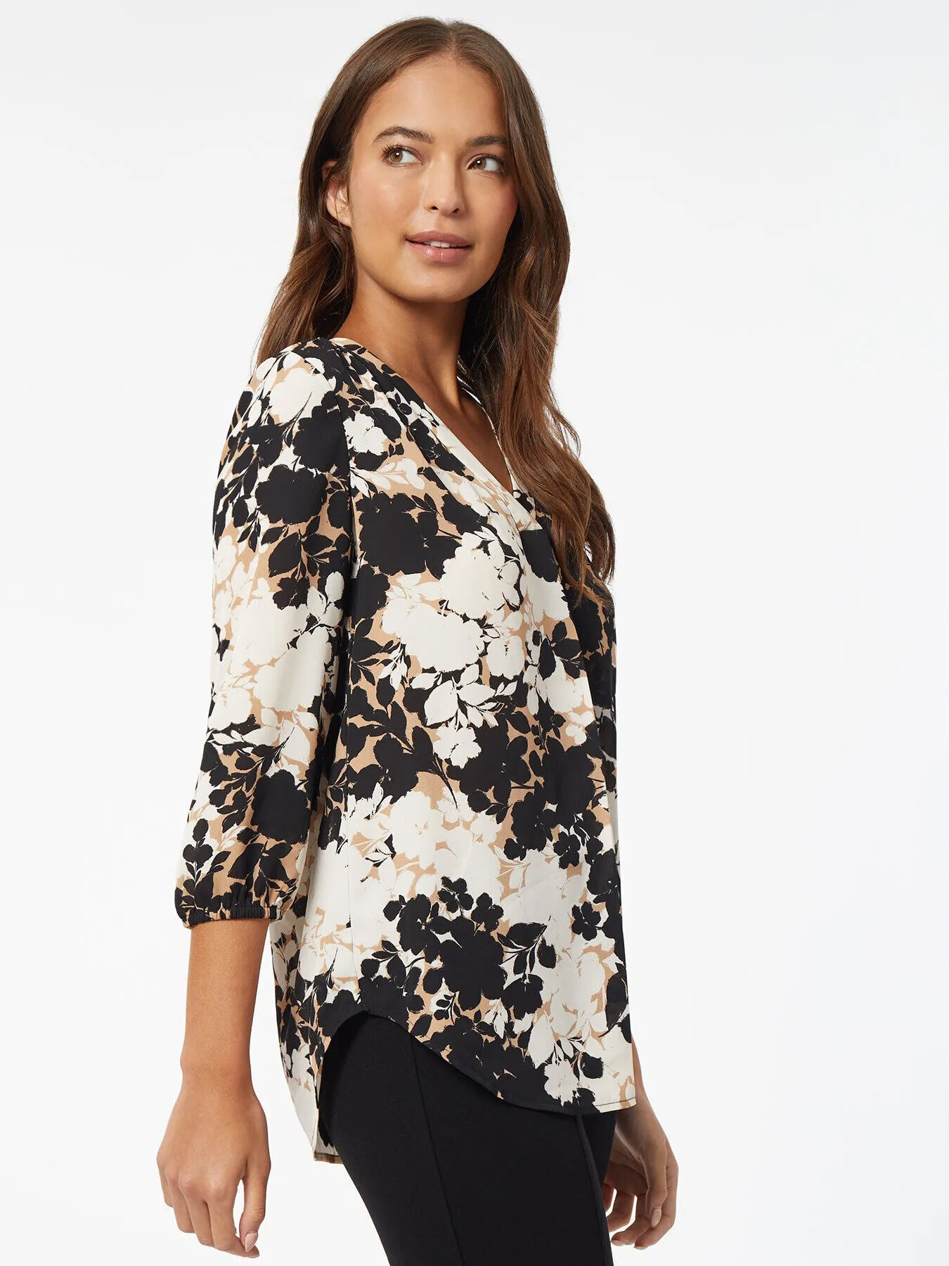 Printed Satin Twill Kelly Blouse