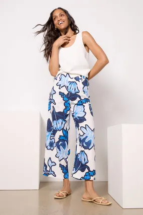 Tropical Floral Linen Pant