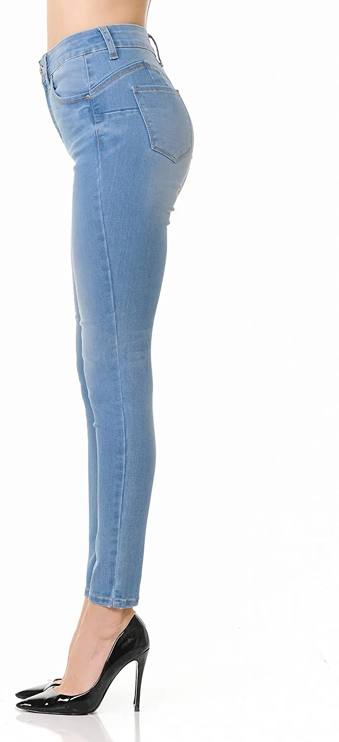 Wax Jean Denim Women's Push-Up High-Rise Skinny Jean in Fine Cotton Denim